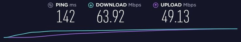 ExpressVPN-hastighedstest af USA-server