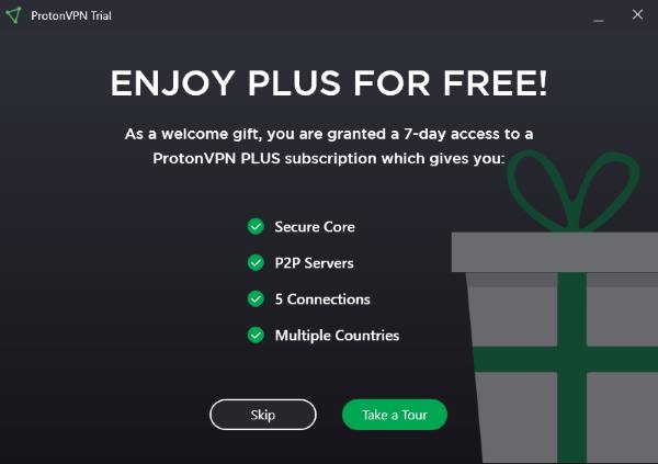Proton VPN-abonnement gratis prøveperiode