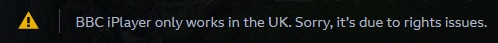 BBC iplayer virker kun i Storbritannien