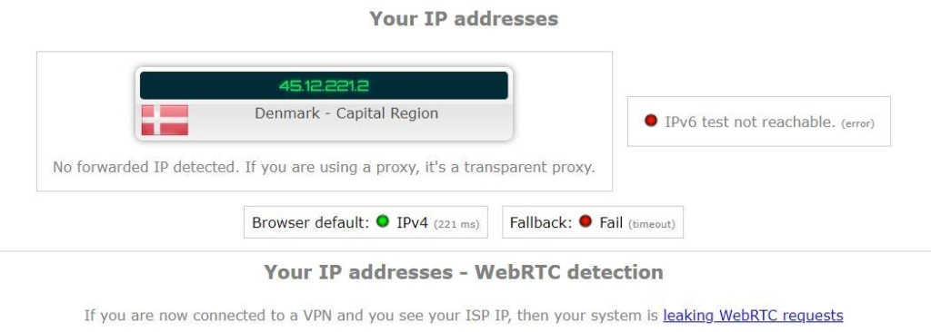 torguard ip-læktest