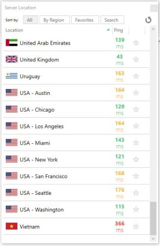 vypr serverliste
