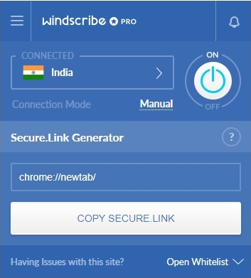 windscribe servervalg